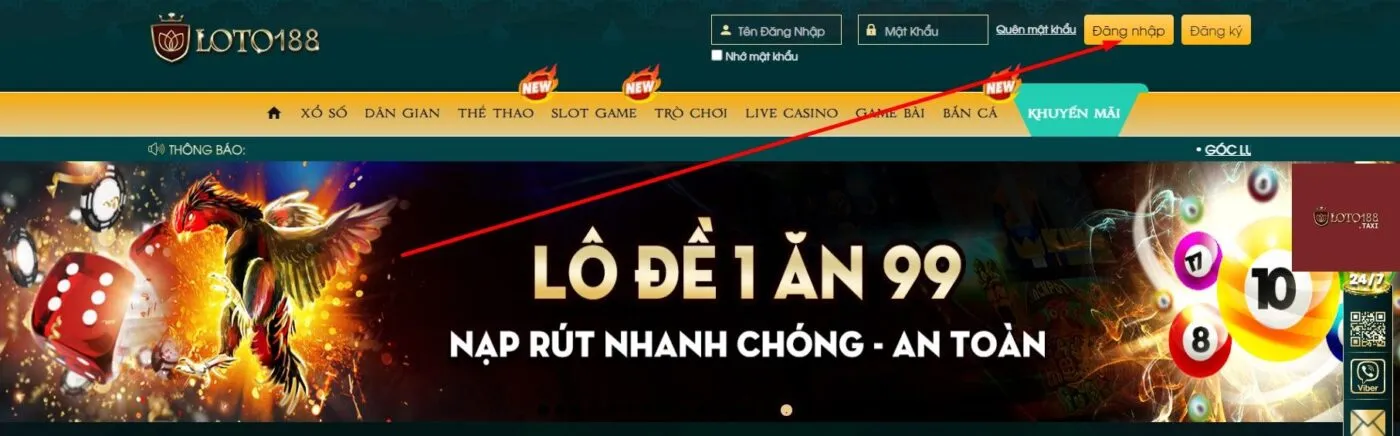Thực hiện việc gửi lệnh đăng nhập